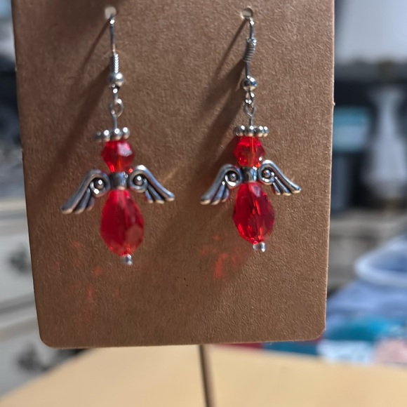 Angel Earrings with Silver colored metals - Picture 1 of 1